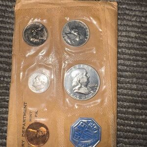 1960-P US Mint Proof Set with COA & OGP added some silver coins. All pre 1964